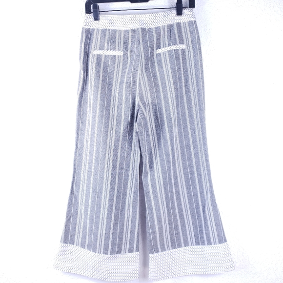 ENGLISH FACTORY Stripe Linen Blend Wide Leg Pants - Picture 7 of 11